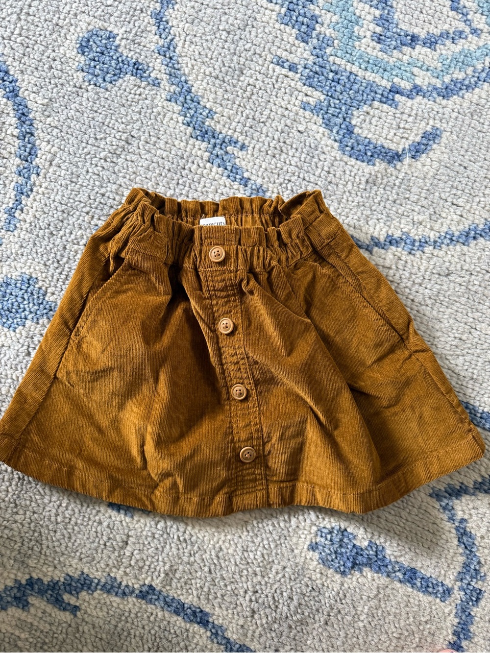 J Crew Crewcuts Mustard Corduroy Button-Front Skirt